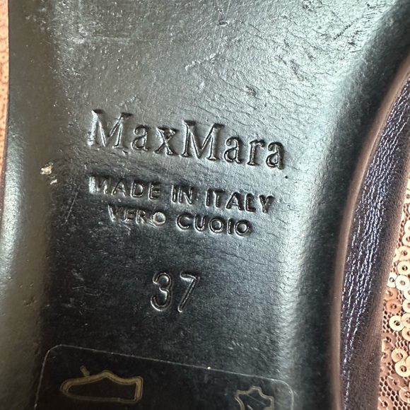 Max Mara Flats Womens 6.5  Blue Leather Patent Leather Bow Ballet Slip On. Italy - Picture 7 of 12